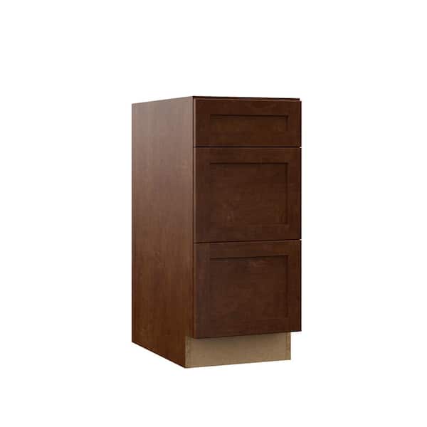 Hampton Bay Designer Series Soleste Assembled 15x34.5x21 in. Bathroom Vanity Drawer Base Cabinet in Spice