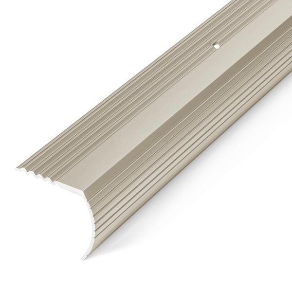 TrimMaster Satin Nickel 1-1/16 in. x 144 in. Aluminum Stair Edging Transition Strip