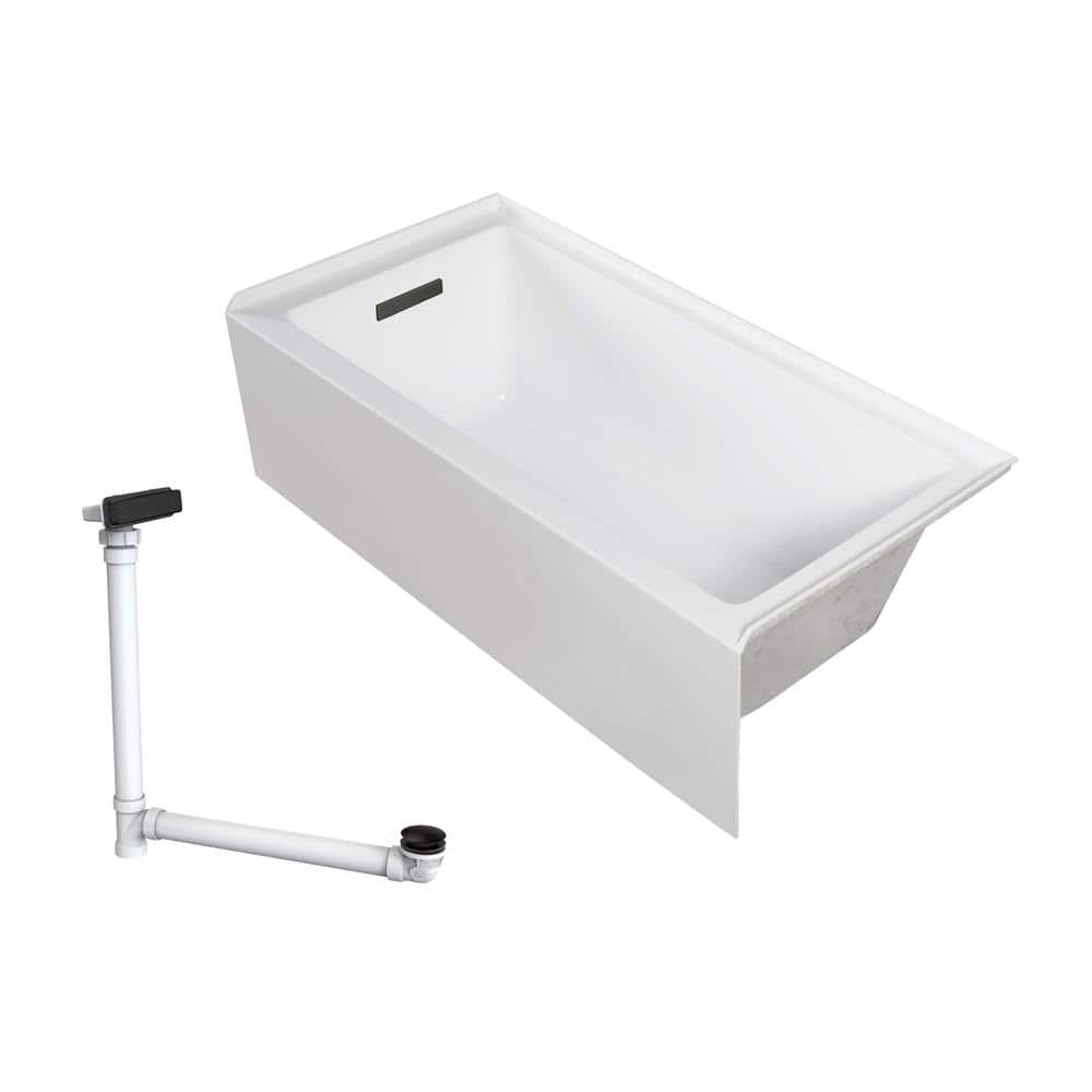 Unity AFR 60 in. x 32 in. Soaking Bathtub with Left Drain in White/Matte Black price history on PriceWatchPro
