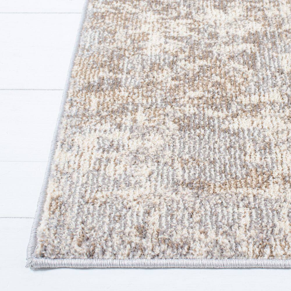 Metro Elegance 10'x10' Square Gray Synthetic Easy-Care Rug