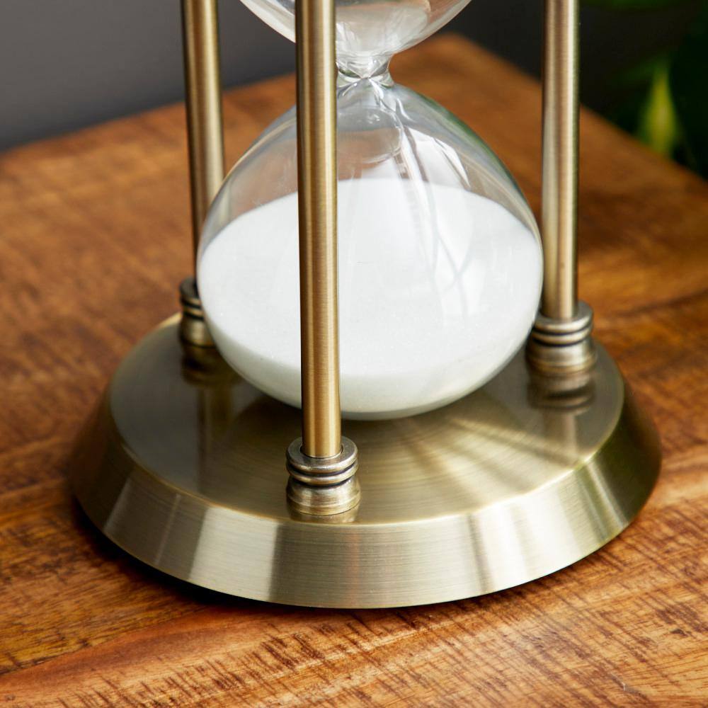 Brass and Glass 6" x 9" Decorative Sand Timer