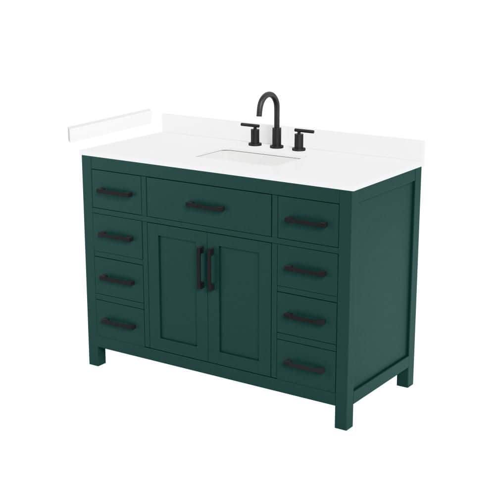 Beckett 48 in. Single Freestanding Green Bath Vanity with Top price history on PriceWatchPro