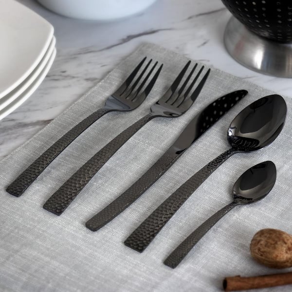 Baily 20-Piece Black Stainless Steel Flatware Set (Service for 4)