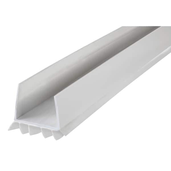 M-D Building Products 36 in. White Vinyl U-Shape Deny Slide-On Under Door Seal