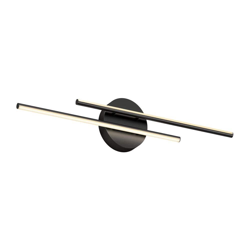 Cisco 27 in. 2-Light Matte Black LED Vanity Light Bar Selectable White 5 CCT Dimmable price history on PriceWatchPro