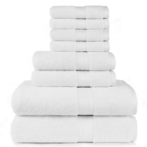 Sarajane 8-Piece Khaki Solid Cotton Bath Towel Set 1533T7L885 - The ...