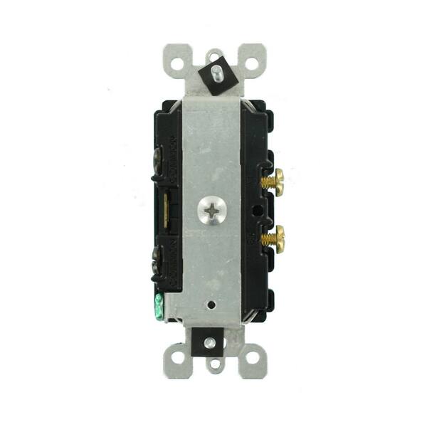 Leviton Decora 15 Amp Single-Pole Dual Rocker Switch, Black 5634