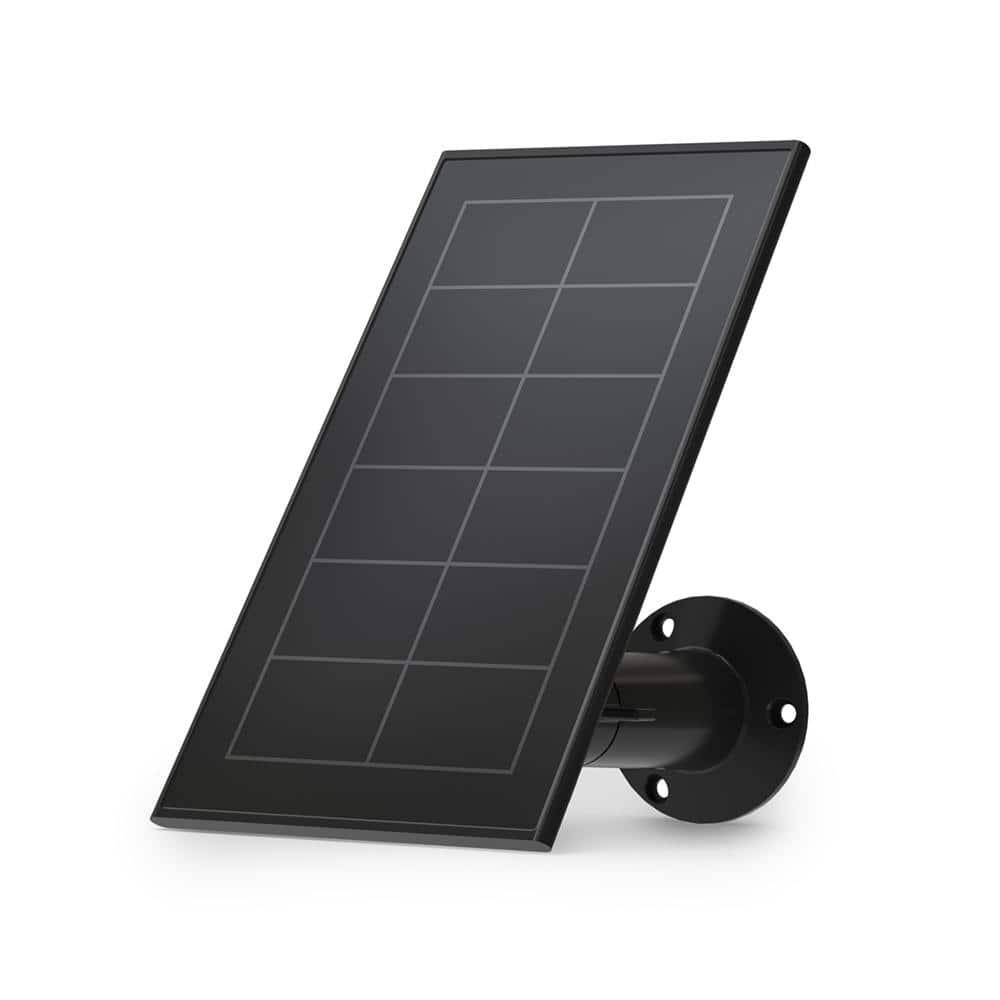 Arlo - Mounted Solar Panel Charger for Pro 5S 2K, Pro 4, Pro 3, Floodlight, Ultra 2, and Ultra Cameras - Black