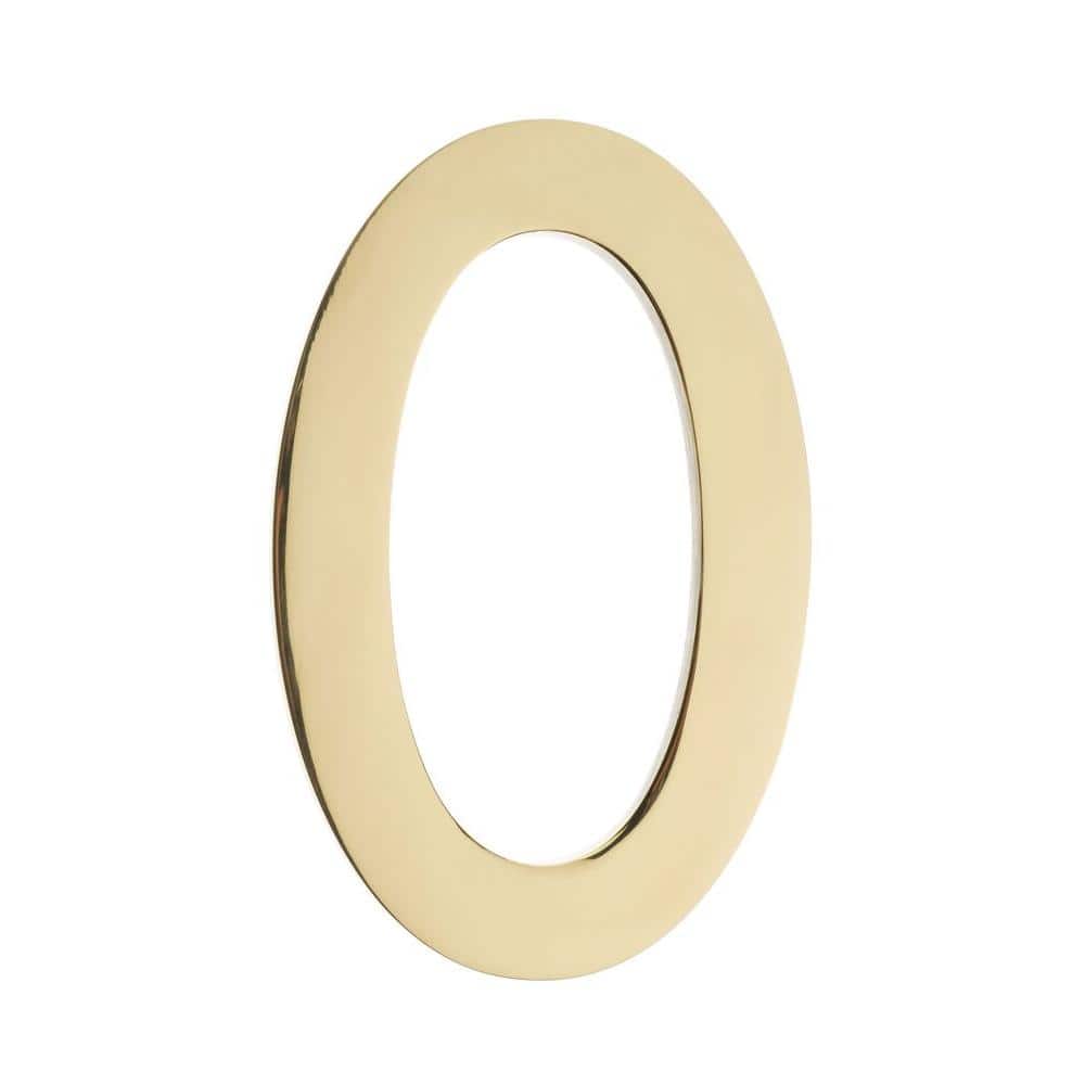 5 in. Polished Brass House Number 0 price history on PriceWatchPro