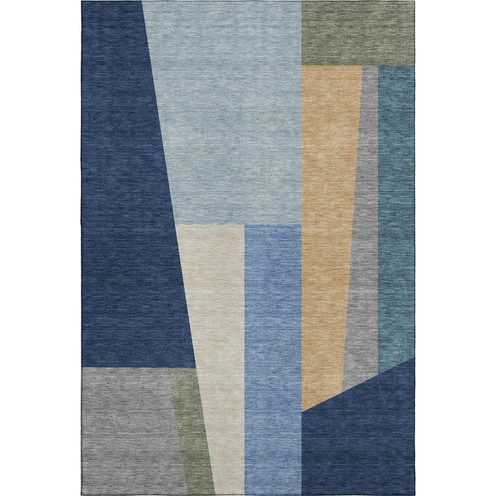 Mayfield Premium Machine Washable Abstract AMF2446 Navy 10 ft. x 14 ft. Area Rug price history on PriceWatchPro