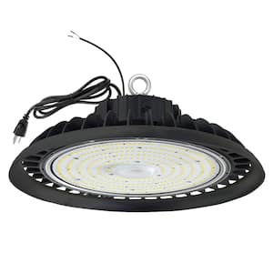 150-Watt Integrated LED Dimmable Balck High Bay Light 24000LM 5000K Daylight Commercial UFO High Bay Light, IP65 (1Pack)