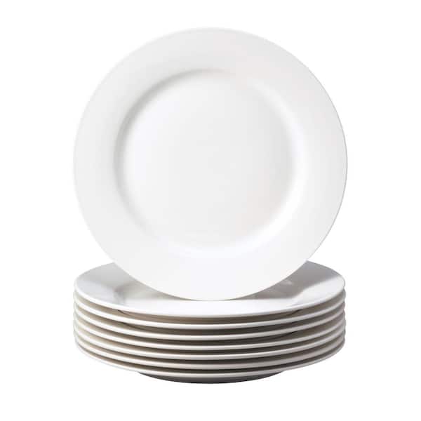 THOMSON POTTERY Basic White Stoneware Dinner Plate (Set Of 8)