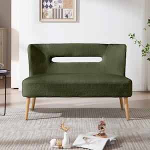 46.5 in. W Modern Green Velvet Tufted 2-Seater Loveseat Sofa for Living Room