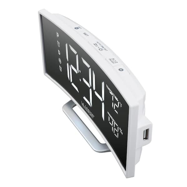 La Crosse Technology Color Alarm Clock with Temperature and USB Port 