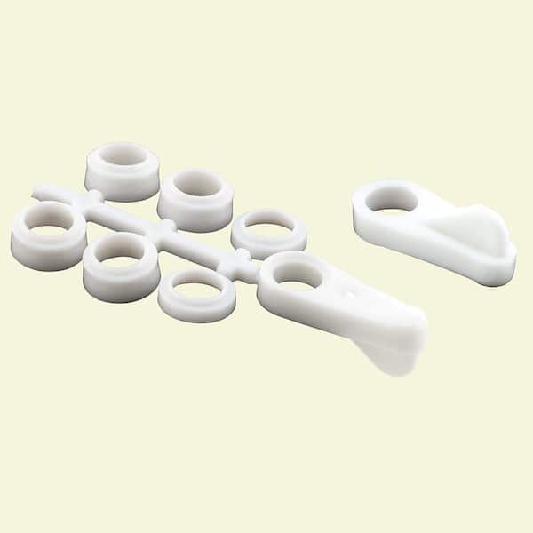 Prime-Line Universal Screen Clips Flush to 7/16 in. Plastic Construction White in Color Stackable Height-Adjustment Rings