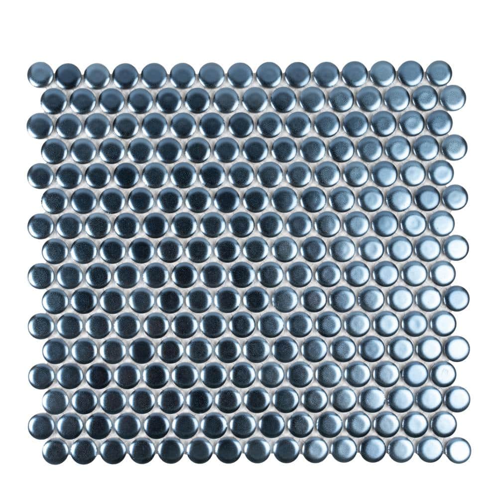 Cirkel 4 in. x 0.25 in. Matte Blue Porcelain Mosaic Wall and Floor Sample Tile (0.14 sq. ft./case) (1-pack) price history on PriceWatchPro