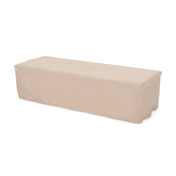 Unbranded - 56 in. x 20 in. 50000 BTU Outdoor Rectangular MGO Fire Pit in Gray