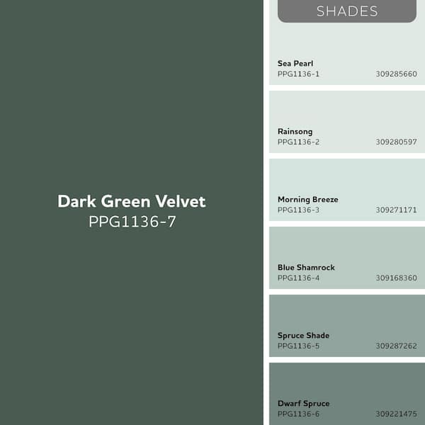Glidden Premium 1 gal. PPG1136-7 Dark Green Velvet Semi-Gloss