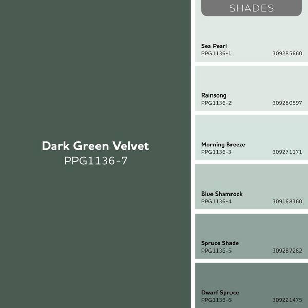 Glidden Premium 1 qt. PPG1136-7 Dark Green Velvet Semi-Gloss