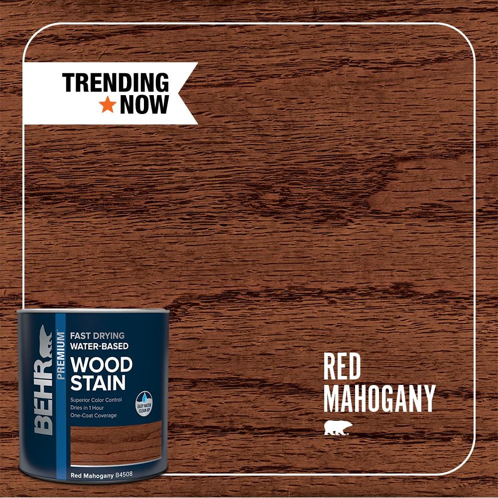 1 qt. #TIS-508 Red Mahogany Transparent Fast Drying Water-Based Interior Wo
