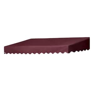8 ft. Traditional Non-Retractable Door Canopy (50 in.Projection) in Burgundy