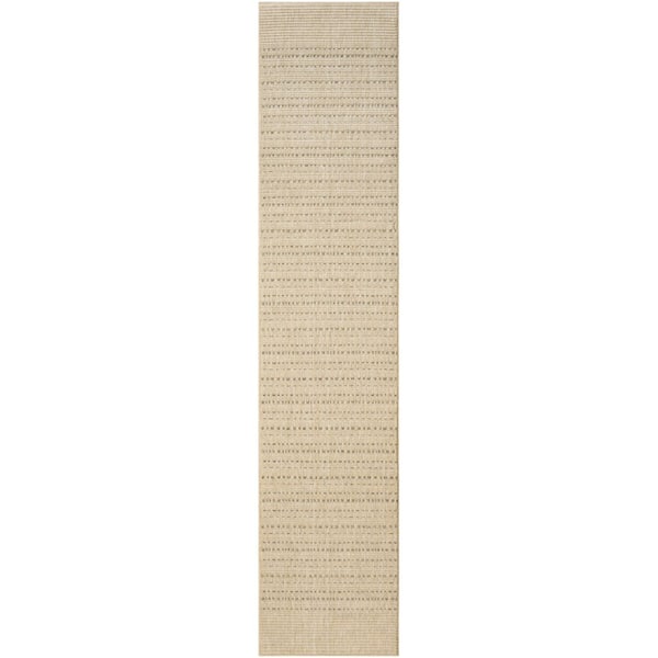 Nourison Tulum Taupe 2 ft. x 10 ft. All-Over Design Contemporary Runner Area Rug