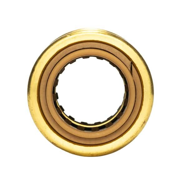 QUICKFITTING 1/2 in. Push-to-Connect Brass Polybutylene Conversion Coupling  Fitting LF811PBYR - The Home Depot