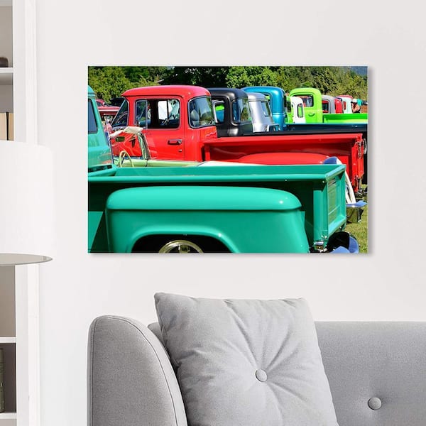 VENICE BEACH Collections Vintage Trucks by Unknown 1 Piece Unframed Canvas Drawing Print 20 in. x 30 in.