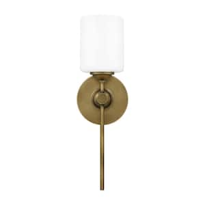 Aria 1-Light Weathered Brass Wall Sconce