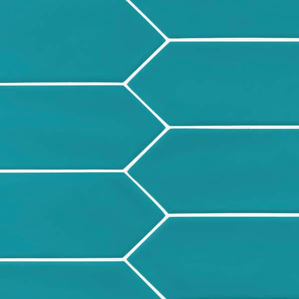 Jeffrey Court Matte Green 3 in. x 12 in. Ceramic Picket Wall Tile (9.33 sq. ft./Case)