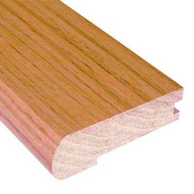 Unfinished Oak 3/4 in. Thick x 3 in. Wide x 78 in. Length Hardwood Stair Nose Molding