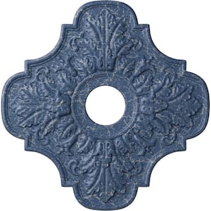 1 in. x 17-3/4 in. x 17-3/4 in. Polyurethane Peralta Ceiling Medallion, Americana Crackle