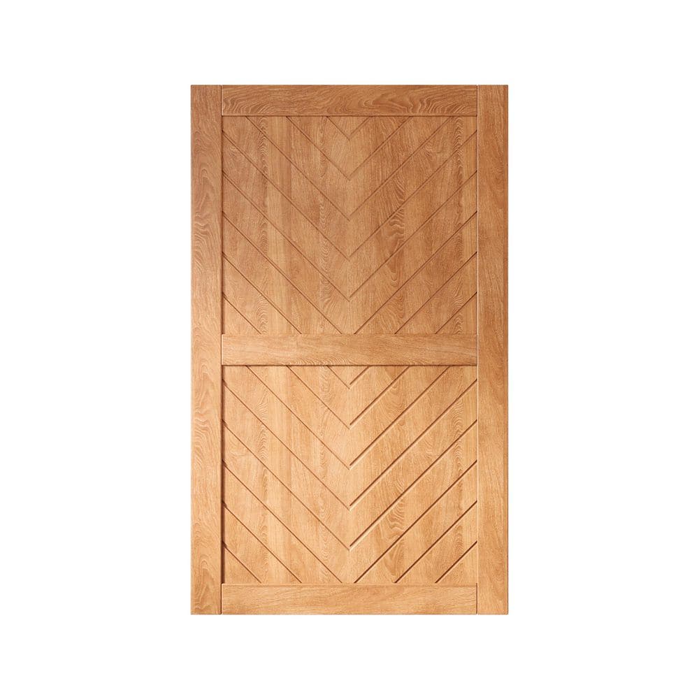 JT3 42 in. x 80 in. C-Panel Solid Core Early American Fishbone Design Pine Wood Interior Sliding Barn Door Slab price history on PriceWatchPro