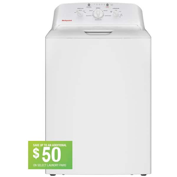 Hotpoint 4.0 cu.ft. Top Load Washer in White with Cold Plus and Water Level Control