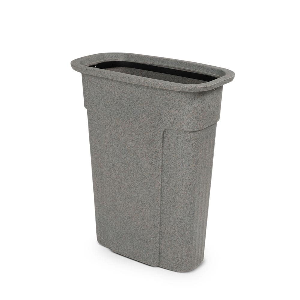 Toter Slimline 23 Gal. Graystone Rectangular Trash Can REC21-01GST ...