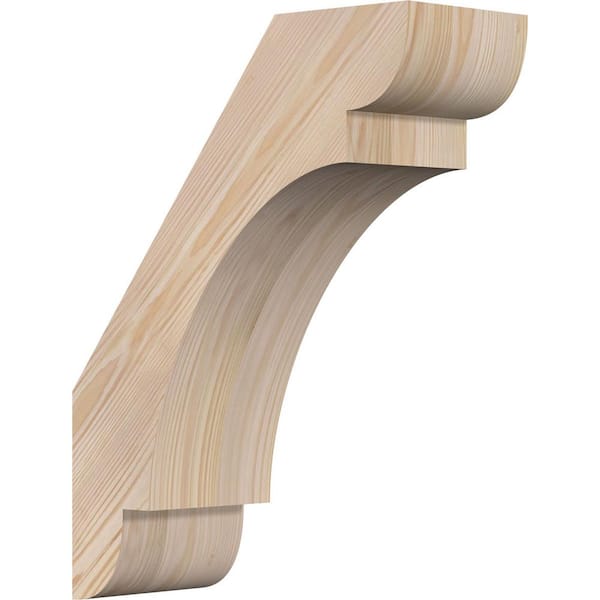 Ekena Millwork 5 1/2"W x 14"D x 18"H Olympic Smooth Knee Brace, Douglas Fir