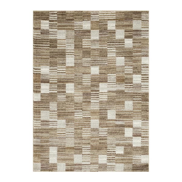 Home Decorators Collection Pernette Beige 6 ft. 6 in. x 9 ft. Geometric Area Rug