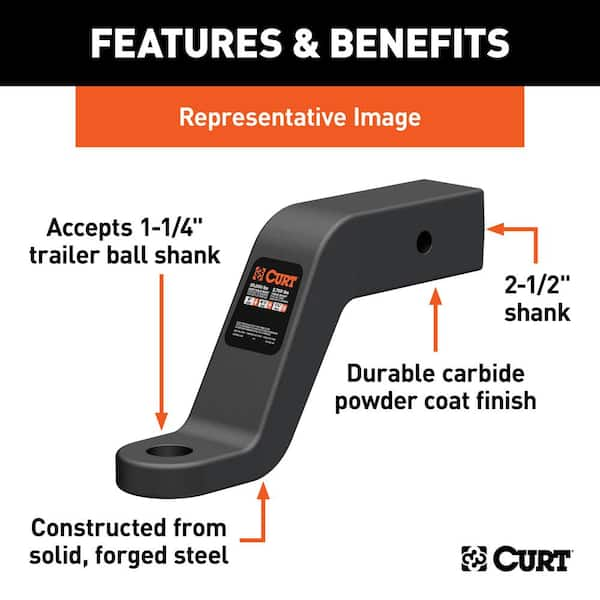 CURT 20,000 lbs. 6 in. Drop Commercial Duty Forged Trailer Hitch