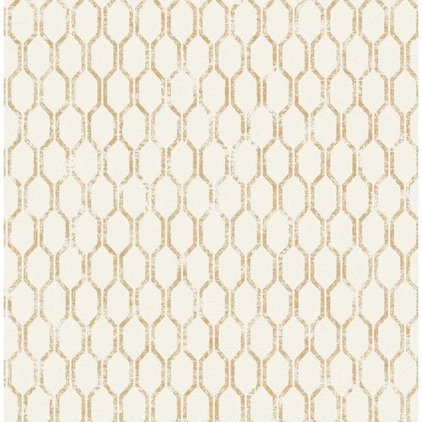 Advantage Elodie Gold Geometric Gold Wallpaper Sample
