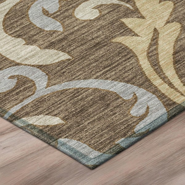Chantille Machine Washable Indoor/Outdoor Abstract ACN3102 Chocolate 3 ft. x 5 ft. Area Rug