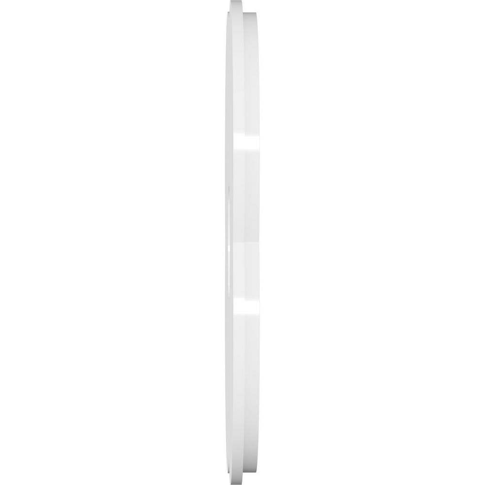 White PVC Contemporary Ceiling Medallion, 10"OD x 4"ID