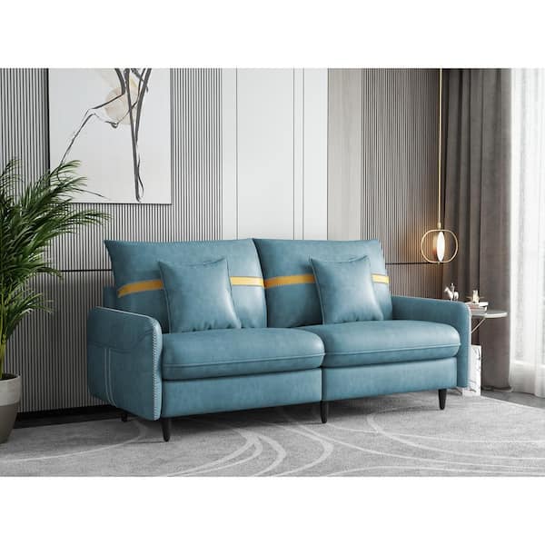 light blue 3 seater sofa