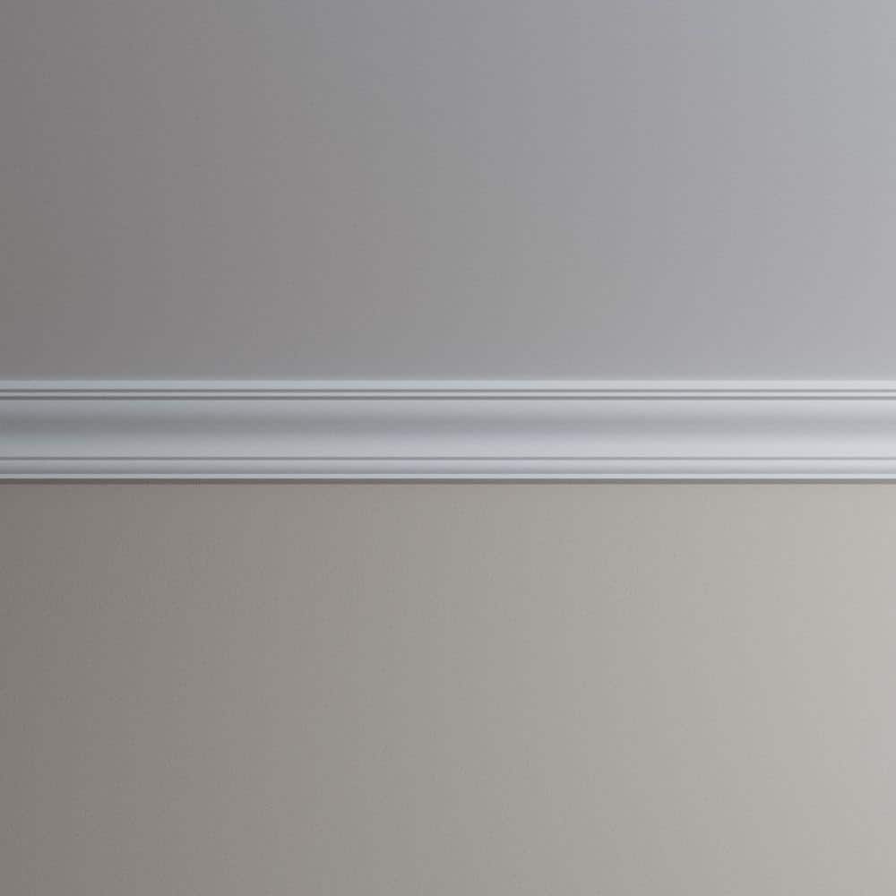 June 4" H x 94.5" W x 4" D Unfinished Polyurethane Crown Moulding