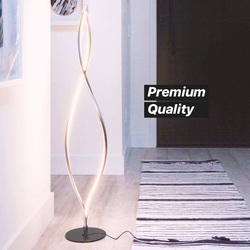 Twist 43" Black LED Floor Lamp with 3-Way Switch