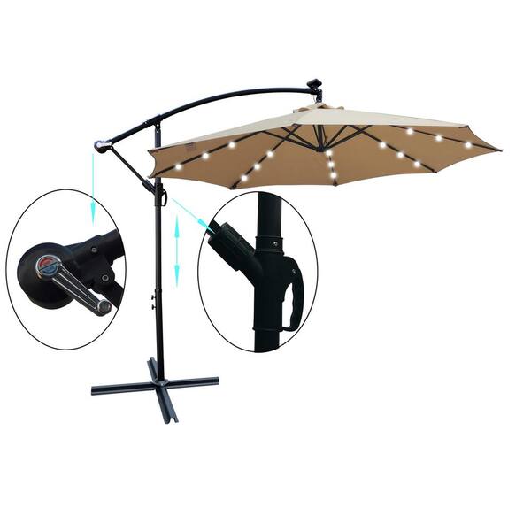 Amazon.com : Sunnyglade 9' Solar LED Lighted Patio Umbrella