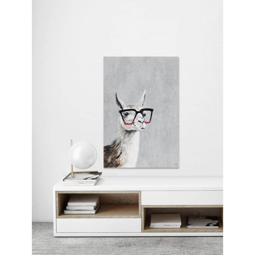 60 in. H x 40 in. W Smart Llama III by Marmont Hill Canvas Wall Art