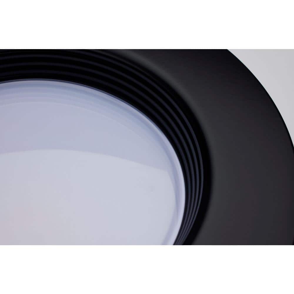 6'' Black Glass LED Retrofit Recessed Lighting Kit