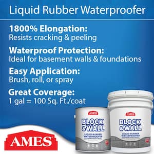 Block and Wall 1 gal. Liquid Rubber Waterproof Sealant