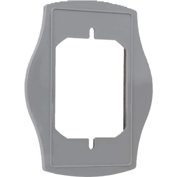 Unbranded 1-Gang Non-Metallic Round Weatherproof Box Adapter, Gray