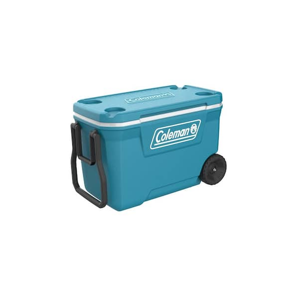 Coleman 316 Series 60QT Hard Chest Wheeled Cooler, Lakeside Blue 